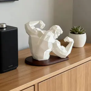 Muscle for Man Statue Bodybuilding Figurine Home Office Desk Decor Men Idea
