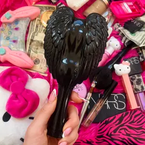Fallen Angel Hair Brush - Black Angel Wings Detangling Hair Brush