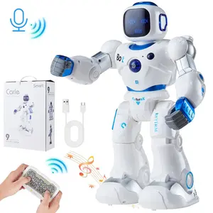 VEVOR RC Robot Toys for Kids, Battle Mode Programmable Remote Control Smart Robot with Bullets, Interactive Walking Dancing Robot for Age 3 4 5 6 7 8 10 12 Year Old Boys Girls Birthday Gift Present