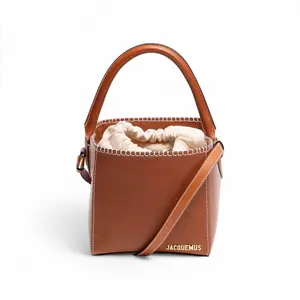 Pre-owned jacquemus Calfskin leather Bucket Bags Le Seau Carre Bucket Bag