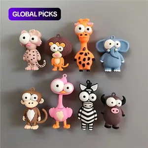 Cute Cartoon Animal Design Higher End Fridge Magnets, 8 Counts/set Creative Magnetic Fridge Sticker, Magnetic Decoration for Home Kitchen Office #GLOBAL PICKS