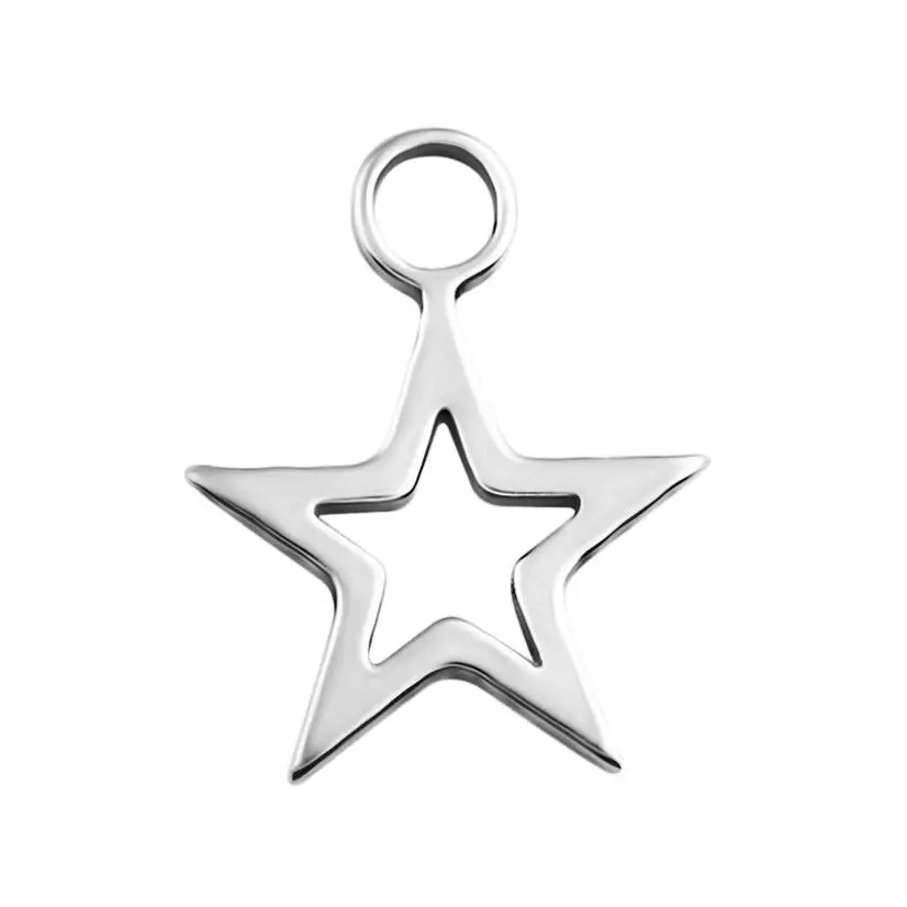 Star Outline Stainless Steel Charm