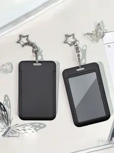 Star Pendant Card Holder, Bag Charm Keychain, Keychain For Bags, ID Credit Card Storage, Daily Use Gift for Friends Family Lover