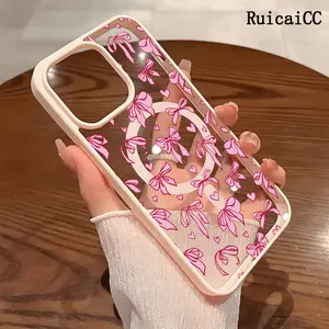 Premium Magnetic Phone Cases for iPhone11/12/13/14/15/16//17/Air/promax/Plus Coquette Ribbon Bow y2k cased MagSafe Ready, Anti-Fall, Springtok and Ultra-Thin Design | Perfect for Everyday Use Protector Screen Protector Aesthetic Cover