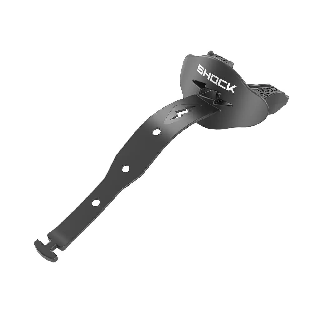 Shock Doctor Bolt Lip Guard - Permanent Strap Football Lip Protector with Airflow Channel & One-Piece Molded Construction
