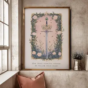Powerless Print Poster Fantasy Bookish Wall Art, Canvas Powerless Kai Azer Girly Book Lover Gift, Sword Art, Reckless, Fearless Poster Set, Book Quote Decor