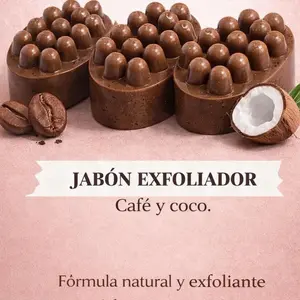 Jabón exfoliador de café y coco