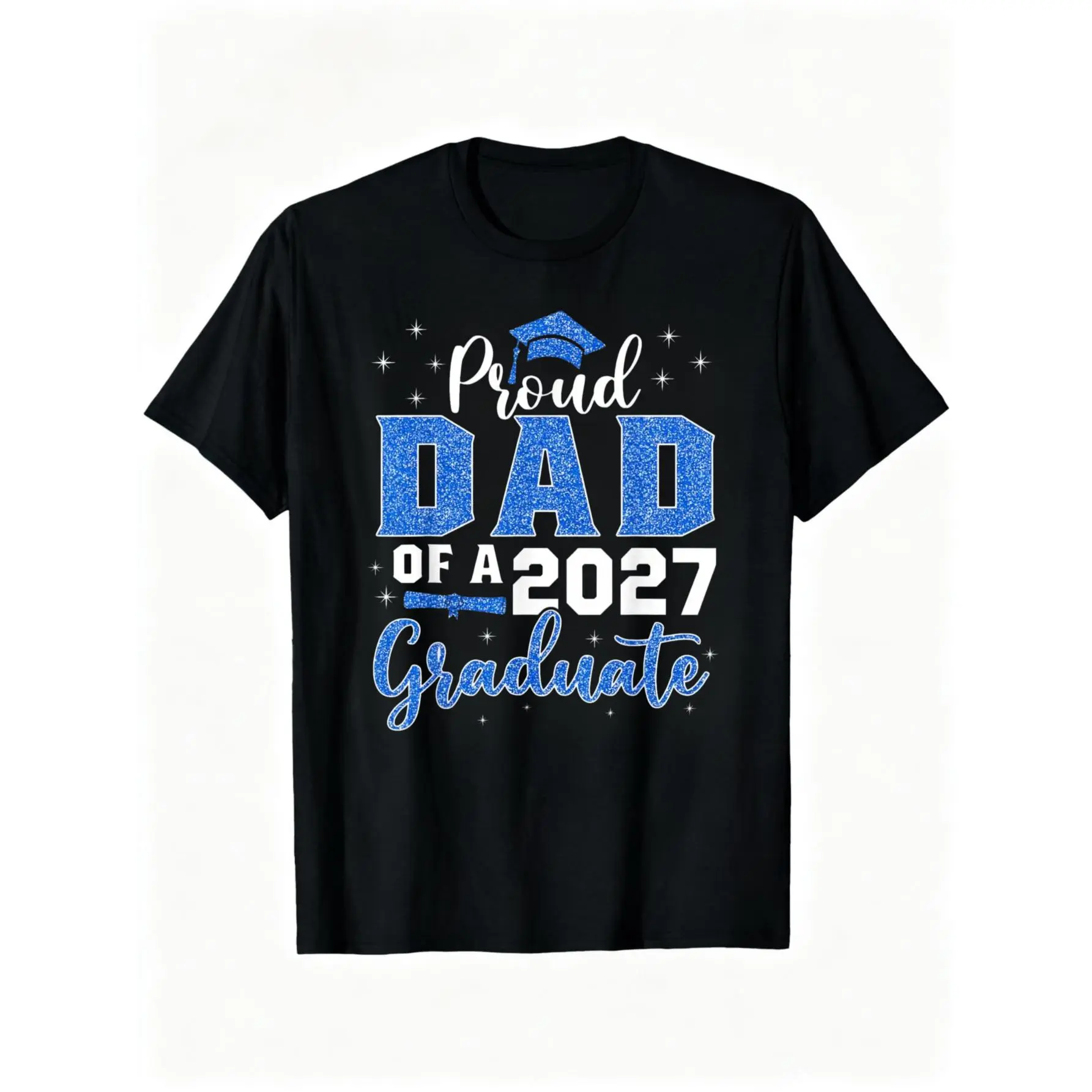 100% Cotton Proud Dad of A 2027 Graduate Senior Class of 2027 Graduation T-Shirt
