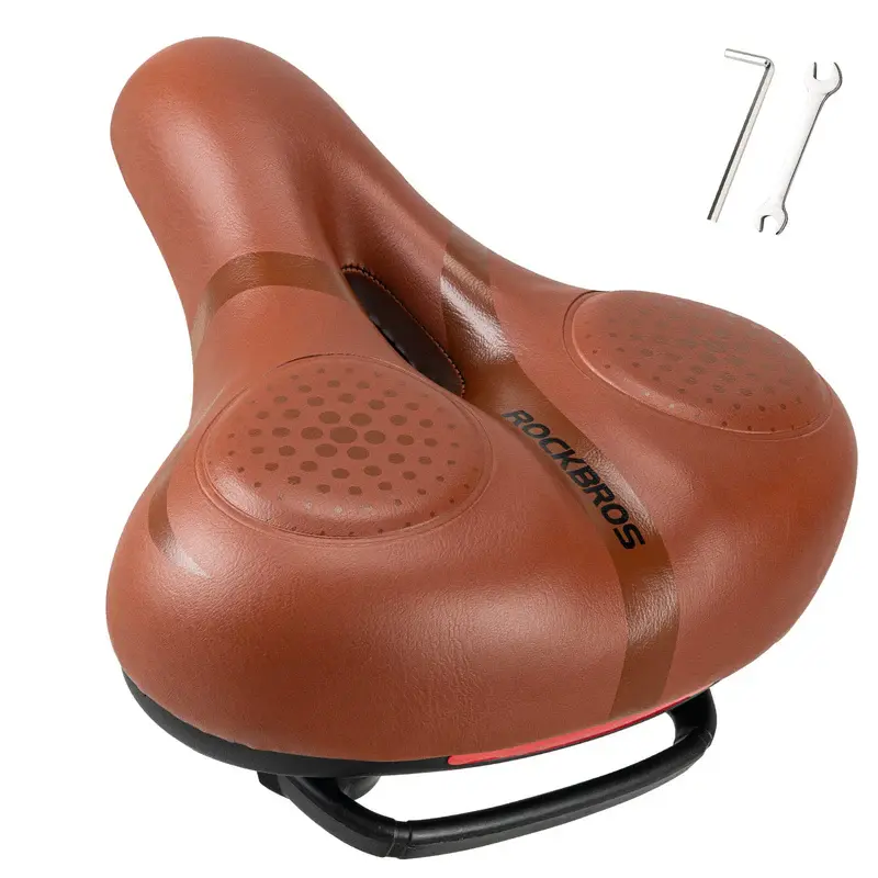 ROCKBROS Bike Seat for Men Women Comfort Wide Gel Bike Seat Replacement,Breathable Waterproof Padded Bicycle Saddle, Compatible with Cruiser/Mountain/Fat Bikes Visit the ROCKBROS Store