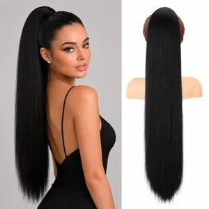 NOKOARI 30-Inch Straight Claw Clip Ponytail Extension - Soft, Natural-Looking Synthetic Hairpiece for Everyday Wear outdoorfun
