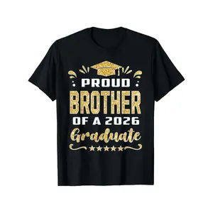 🎓👏[Graphic Tee][Graduation Season]Proud Brother of a Class of 2026 Graduate T-Shirt for Men Women – Graduation Support Graphic Tee, Senior Celebration Shirt, Family Matching Outfit, Soft Cotton Breathable Casual Top, Oversized Fit, Proud Gift Idea