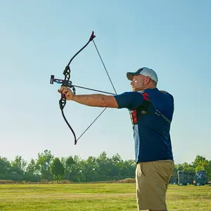 Traditional Recurve Bow Archery Target Shooting, Alloy Material Straight Pull Design, Factory Precision Accuracy, Ideal for Sports & Hunting