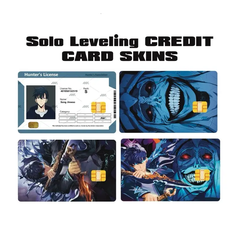 Solo leveling anime Inspired style credit card skin sticker for debit credit ebt