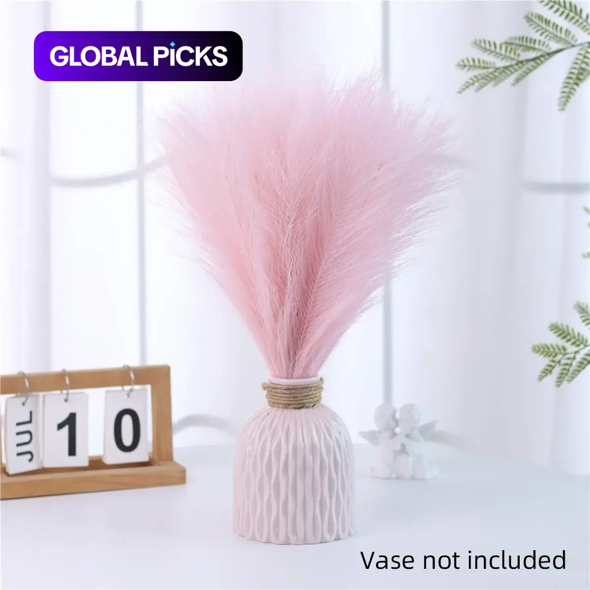 6-Pack 45 cm Artificial Reed Home Decor Flowers, Artificial Flower Decoration, Faux Decorative Flowers, Faux Floral Decor, Artificial Floral Plants for Desktop Display, Photoshoot Props & Bedroom Arrangements, DZ07 Model #GLOBAL PICKS