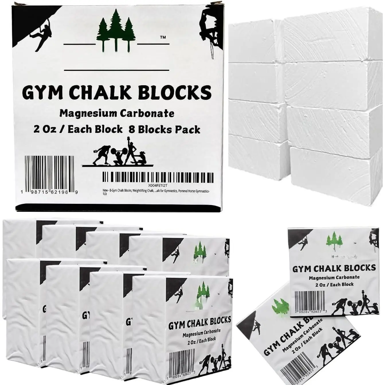 Chalk Blocks, Gym Chalk Blocks, Chalk Blocks for Weight Lifting, Chalk Blocks for Climbing, Hand Chalk, Chalk for Work Out, Chalk for Gymnastics, Pommel Horse Gymnastics-1Lb
