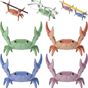 2PCS Desk Crab Pen Holder,Creative Weightlifting Crab Desk Organizer,Cute Office Desk Accessories,Crab Pencil Stand Holder,Crabs Penholder Bracket Storage,Home&School Decor Funny Gadgets Desk Decor, Desk Tidy, Office Stationery Supplies