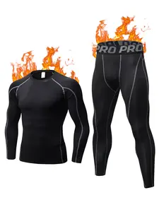 Men's Compression Tracksuit Set, Tight Fit Sporty, Top Stitching Top & Letter Tape Leggings, Sportswear Set for Indoor Outdoor Wear, Sports Activewear Set, Casual Workout Loungewear, Men's Sport & Outdoor Clothing, Sports Suit Tracksuits