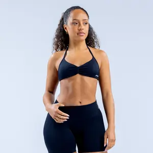 Dfyne Impact Strappy Sports Bra for Women - Backstrap Activewear Stretch Bra, High-Stretch Twill Knit Underbust, Removable Pads, Firm Fit, Gym Fitness Training Clothing, Activewear Sports Bras