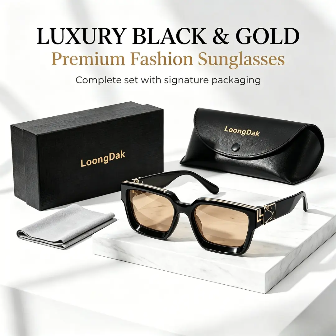 Urban Elegance Designer Square Shades Premium Luxury Sunglasses All Occasions