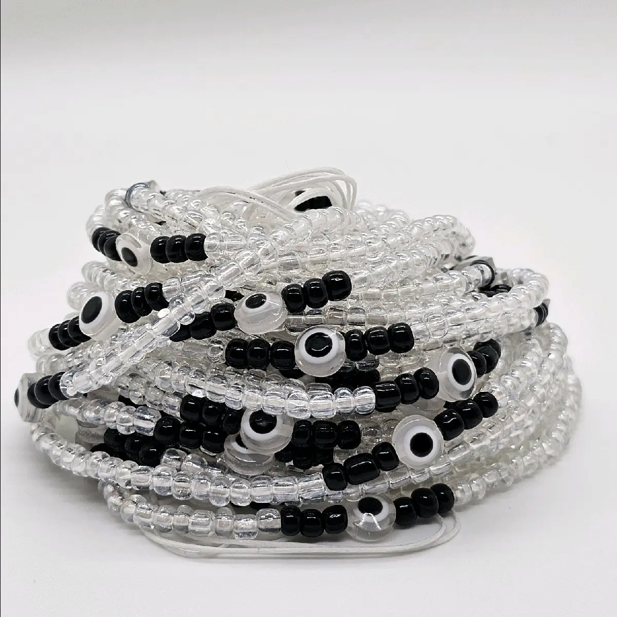 Clear Evil Eye Waistbeads
