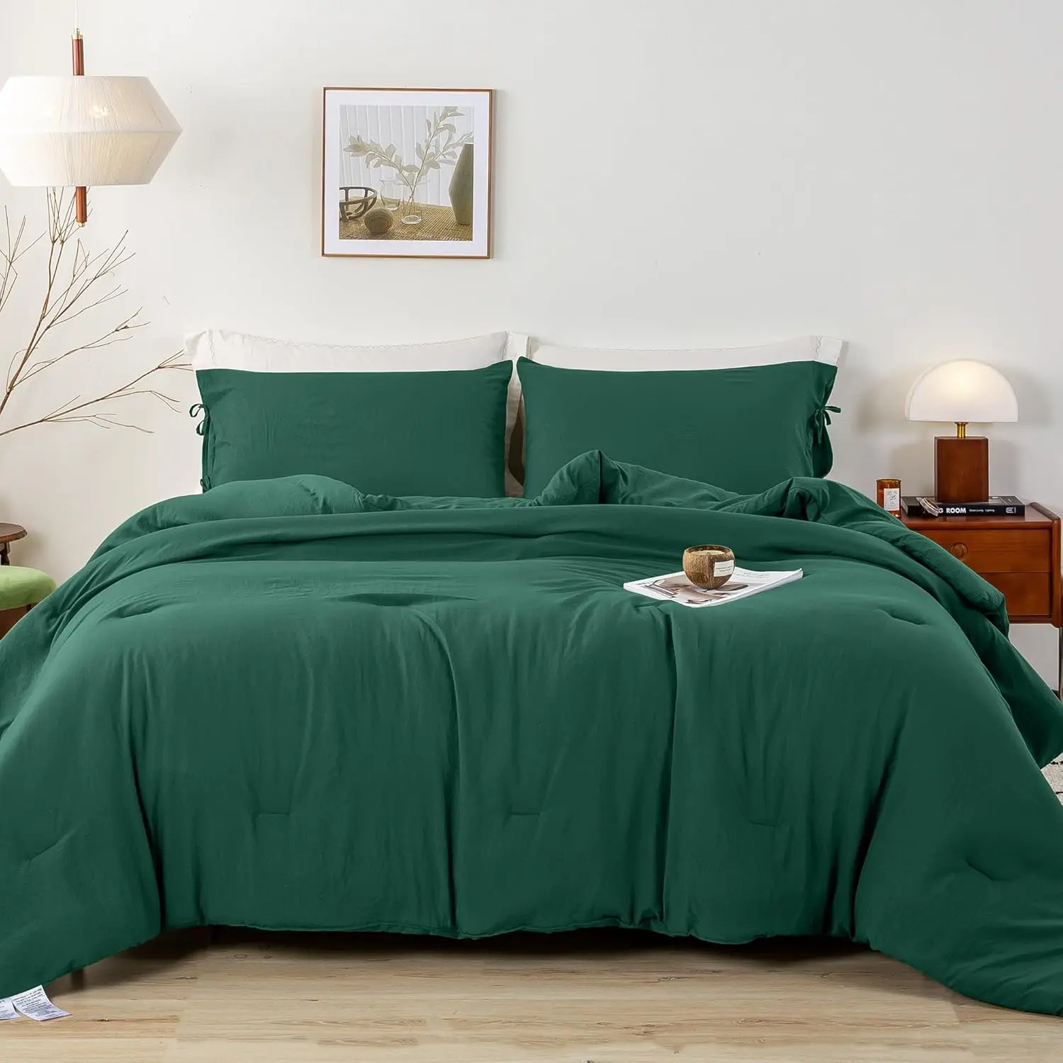Ultra-Burnt Orange King Size Comforter Set - 3-Piece Terracotta Rust Fluffy Polycotton Quilted Lightweight Machine Washable Duvet with 1 Comforter, 2 Pillowcases, Lightweight Duvet