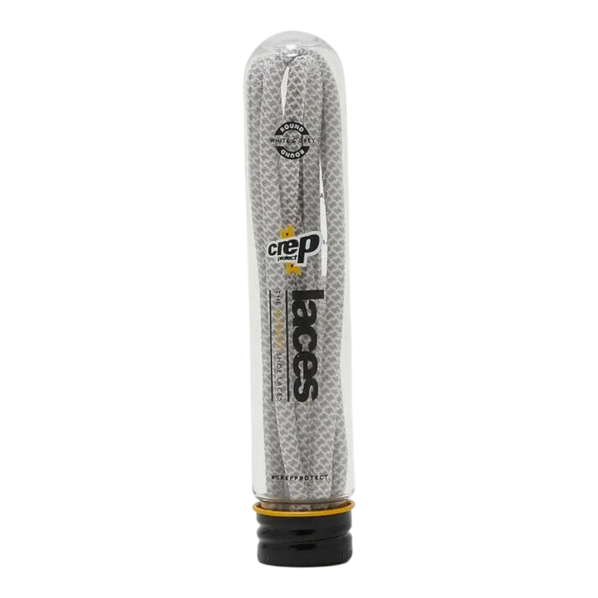 Crep Protect The Ultimate Round Laces in White/Grey | One Size