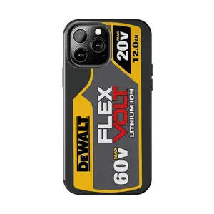 DeWalt FLEXVOLT 60V Battery Aesthetic Case for iPhone 17-7 Pro Max Plus & Samsung Galaxy S25-S21 Ultra Plus - Heavy Duty Tool Style Phone Cover