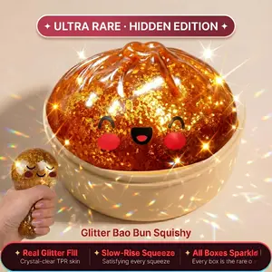 Viral Dumpling Squishy Mystery Blind Box – ULTRA RARE Gold Glitter Hidden Edition | Slow-Rise Squishy Dumpling Stress Relief Fidget Toy | Soft TPR Squeeze Ball, Sensory ASMR, Hand Butter Relief, Collectible & Tradeable – 1pc shaggy outdoorfun clicker