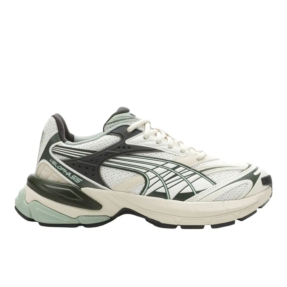 PUMA Mens Velophasis Technisch Lace Up Sneakers Shoes Casual - White