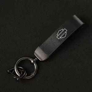 Leather Motorcycle Keychain, Keyrings For Keys, Anti-Lost Pendant for Harley Davidson Electra Glide Ultra Classic 1250, Auto Accessories