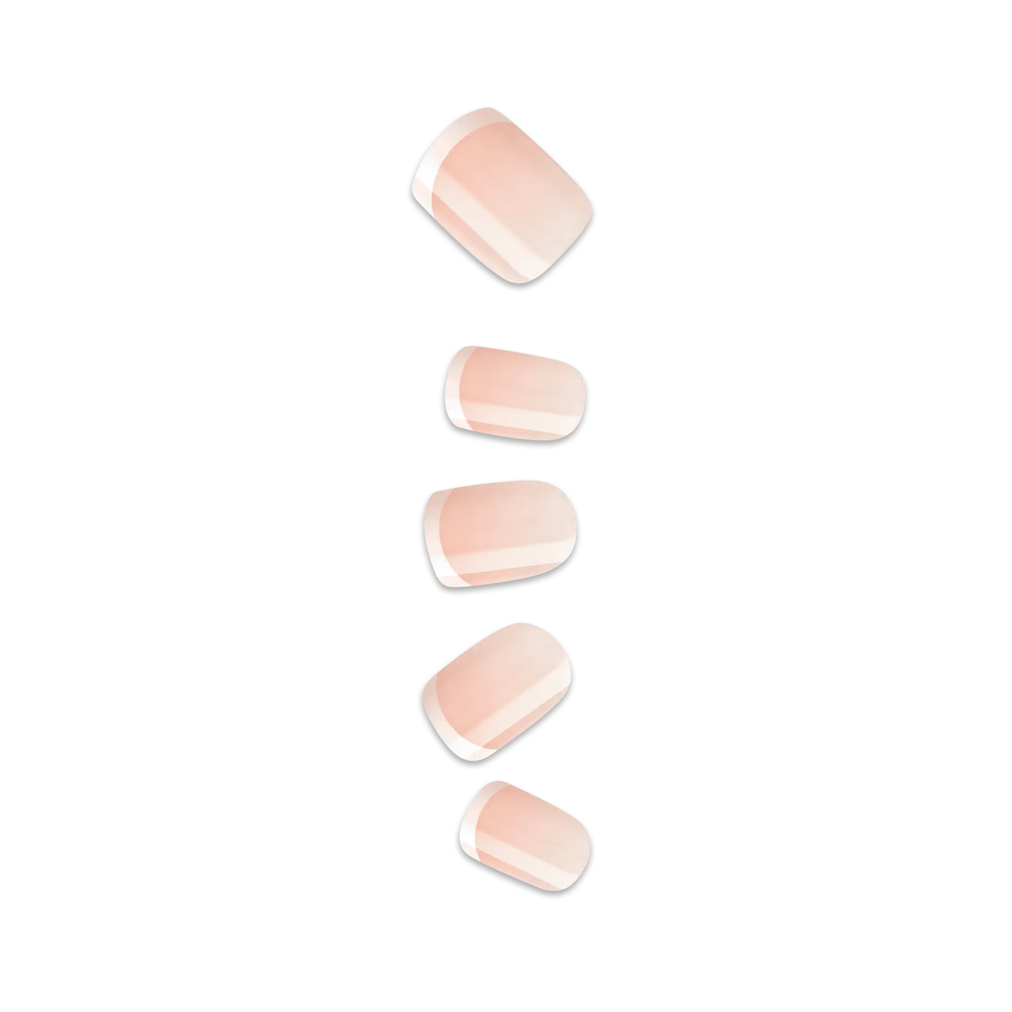 Impress Design No Glue Fake Press On Nails - Chic French | French Tips, White & Neutral, Short, Squoval, Manicure