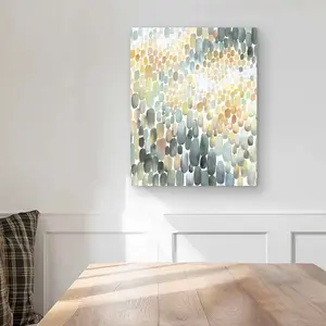 Begin Home Decor C1MP1620P76XQQ 16 x 20 in. Cluster of Circles - Abstract Metal Print Wall Art for Home Decor