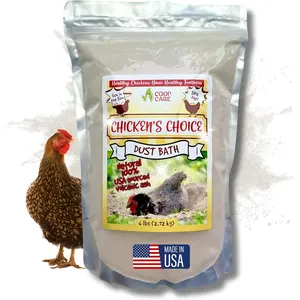 Chicken's Choice Chicken Dust Bath, 6 lb Natural Volcanic Ash Dust Bath for Chickens. Dust Mix for Healthy Chickens, Chinchillas, Small Animals. Made in The USA. Coop Accessories (1, Volcanic Ash)