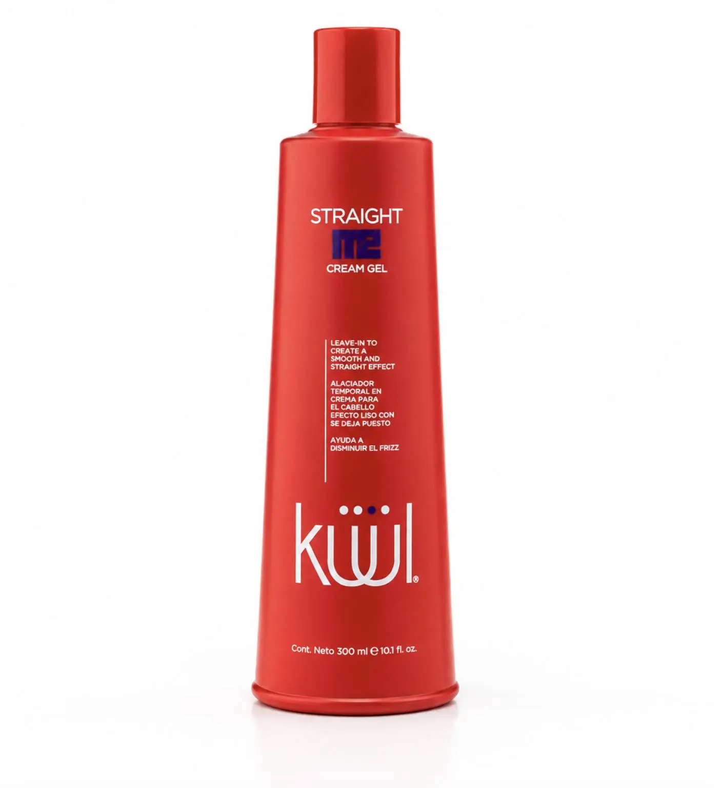 Kuul Temporary Straightening Shampoo - Amino Acid Conditioning Anti-Static Cleanser for All Hair Types, Unisex Single Set with Matching Conditioner, 10.1 fl oz (300ml) for Silkiness & Shine