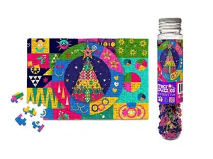 Nordic Holiday Christmas Tree Micro Mini Jigsaw Puzzle