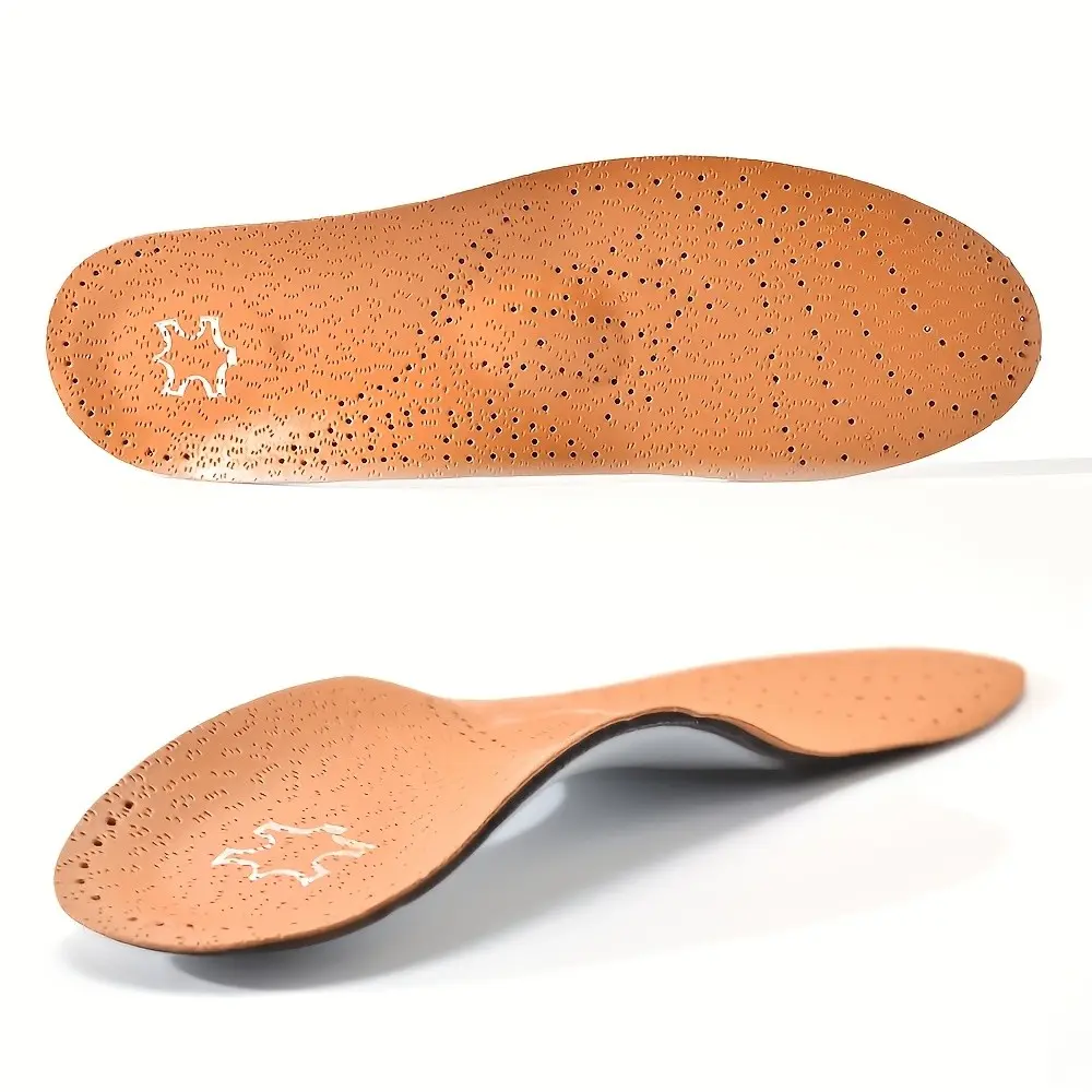 1 Pair of Arch Support Insoles Leather Breathable Wear-Resistant Insoles Suitable for Casual Shoes Leather Shoes Genuine Leather Insole