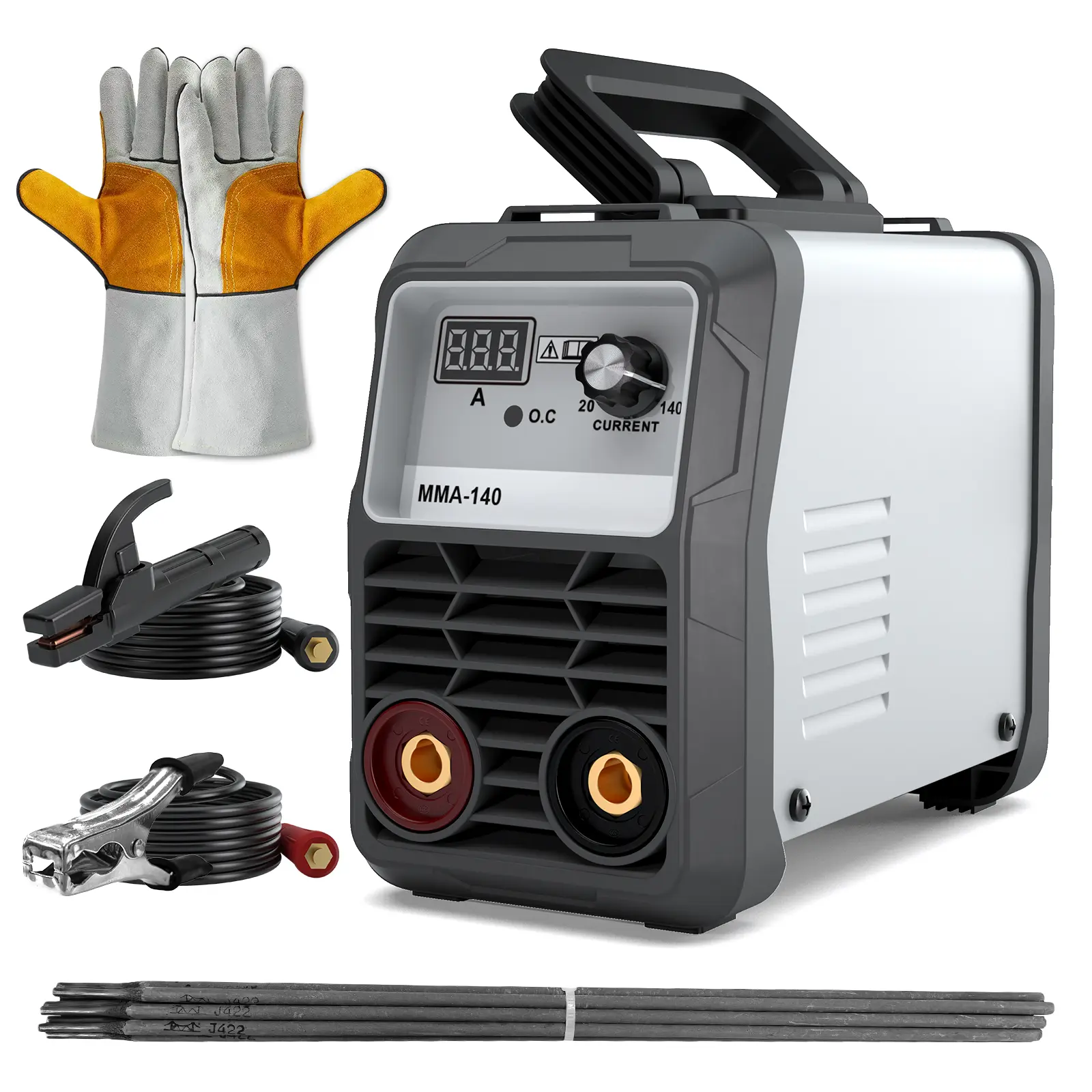 140A Portable Mini Welder 2-in-1 Stick & Lift TIG IGBT Inverter, Smart LED Display 3.72lbs Lightweight Home DIY Welding Starter Kit