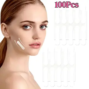 100pcs Invisible Transparent Facial Lifting Tape, V-Shaped Face Lift Stickers, Skin Tightening Tool for Women, Christmas Essential, Beauty Care Tool
