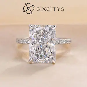 【V8】4CT Cubic Zirconia Ring - Classic, Fashionable, and Elegant Everyday Ring for Women, Perfect for Wedding, Anniversary, or Birthday Gifts