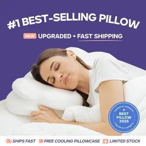 Mellow Sleep | CloudAlign Pillow The #1 Pillow on TikTok + FREE Cooling Pillowcase + Fast Shipping - Ergonomic Cervical Dual-Height Memory Foam for Side Back & Stomach Sleepers