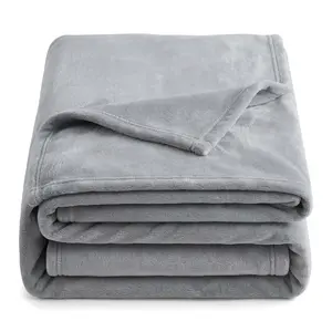 All Season Fleece Blanket, Soft Flannel Throw Blanket for Bed Sofa Couch & Travel, Breathable 270GSM Cozy Blanket, Twin Full Queen King Sizes, Alternative to Heated Blankets