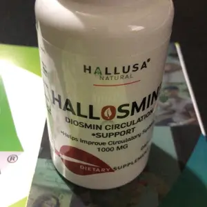 Product Review of HALLUSA NATURAL HALLOSMINE 300 Mg Diosmin Circulation 60 Capsules Gluten-Free Organic GMO-Free Sugar-Free Supplement for Healthy Circulation & Veins Health Made in USA Dietary from L**u