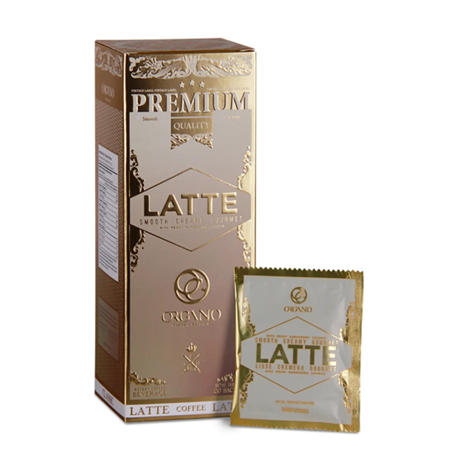 ORGANO Gourmet Café Latte | 1 Pack | Rich Arabica & Robusta Coffee Blended with Ganoderma | Instant Latte | Creamy, Smooth Coffee Experience | 20 Sachets