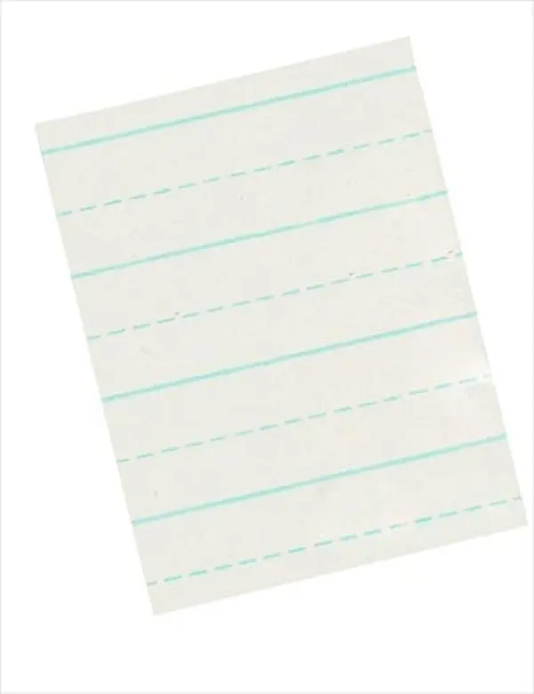 School Smart 085359 Pencil Ruler Style Paper, 11x8.5 in. Alternate Long-Way Sturdy Rulings (0.5 in. Ruling-0.25 in. Broken Line), White Newsprint, Great for Pencil Use, Grade 3, 500-Pack Office Stationery, Plain Paper