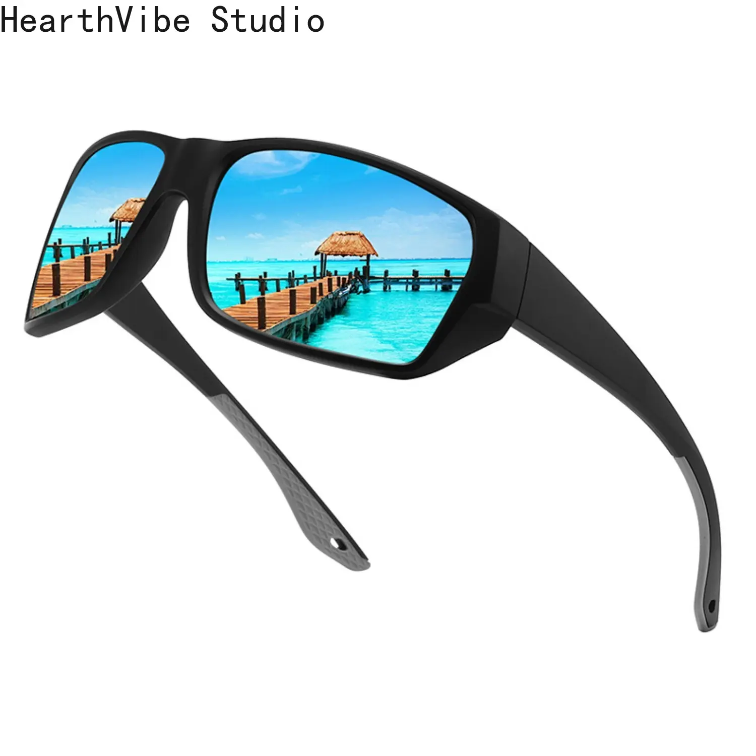 Unisex Polarized Protection Sports Sunglasses - Resin Frame, Anti-Glare Colorful Lenses, Euro-American Style, Cross-Border Packaging, UV400 Sports Eyewear, Sunglasses for Women, Ideal for Cycling, Driving, Polarization Sports Eyewear, Sunglasses Sports Ey
