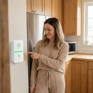 2026 Updated Plug In Power Box with US Plug, 90–250V Wide Voltage Energy Saving Device, 30KW Power Stabilizer with Surge Protection, Fire-Resistant Housing & Indicator Light, Voltage Balance Manager for Home Office Household Appliances