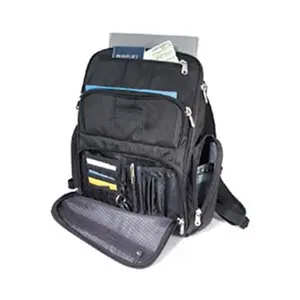 Kensington Contour Black Business Backpack, Travel Laptop Backpack for College Use, Ballistic Nylon, Contour Panel, Adjustable Lumbar Support, Computer-Safe, Functional Storage Car Interior Decoration Accessory