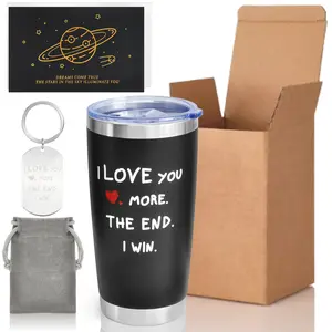 Christmas gifts for boyfriend   husband 20 oz  Water Bottles with Keychain Unique Ideal for bf mens Gifts under 50 house white   elephant  official Drinkware couples gift Portable Flasks Customized     birthday set Box Stainless Steel