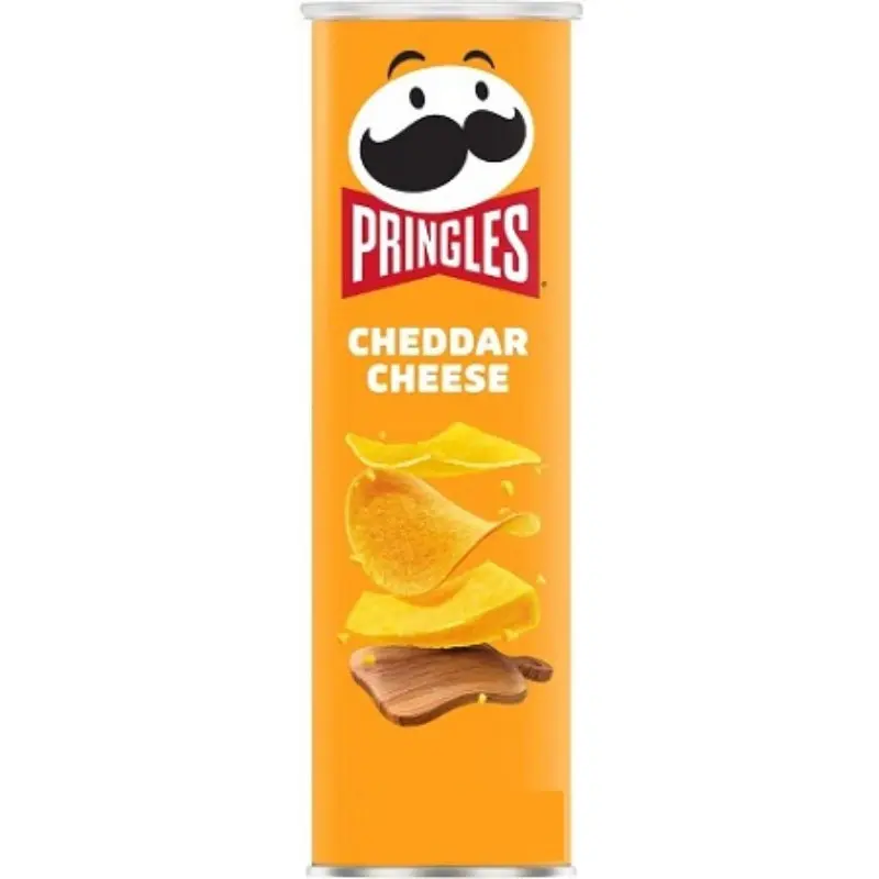 14x Pringles Cheddar Cheese - Savory Potato Crisps Snack Bundle Bulk Pack Wholesale Chips Food Party Treats School Lunch Office Munchies Salty Movie Night Favorites Cravings Value Lot Stock Up Crunch Large Social Sharing Box 5.57oz 14ct