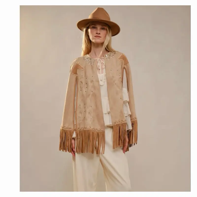 Women’s Cape Top, Stylish Long-Sleeve Loose-Fit Blouse for Casual Daily Wear